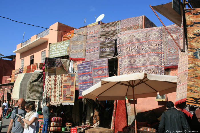 Square in Souks Marrakech / Morocco 