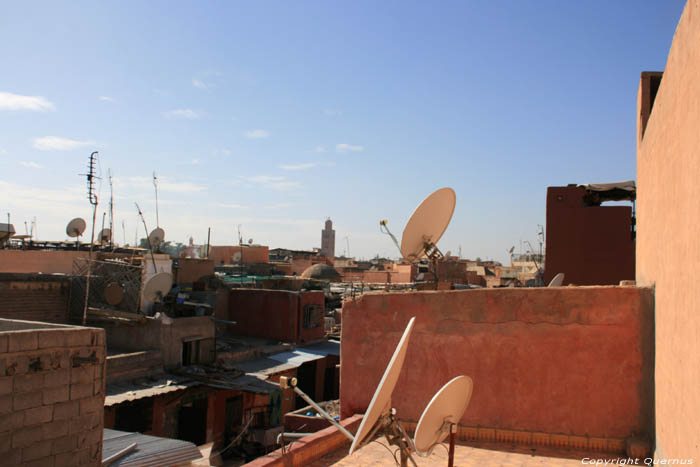 Uitzicht over Marrakech van dakterras  
