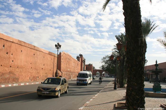 Stadsmuur Marrakech / Marokko 