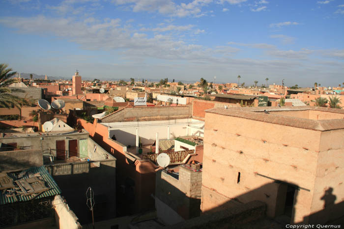 Uitzicht van dak Marrakech / Marokko 