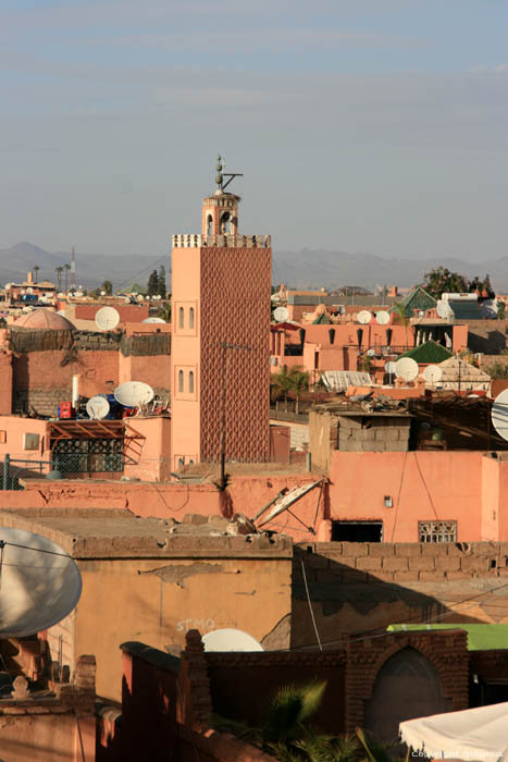 Uitzicht van dak Marrakech / Marokko 