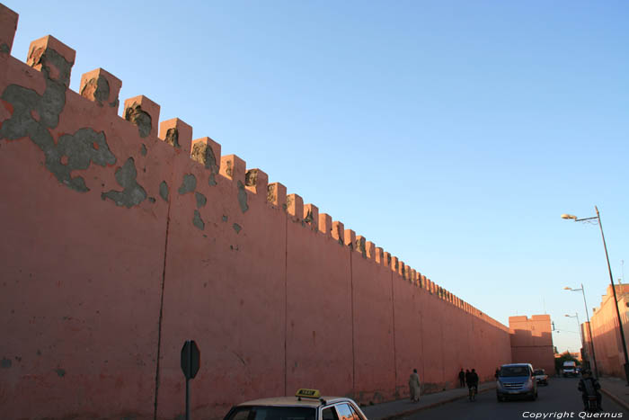 Stadsmuur Marrakech / Marokko 