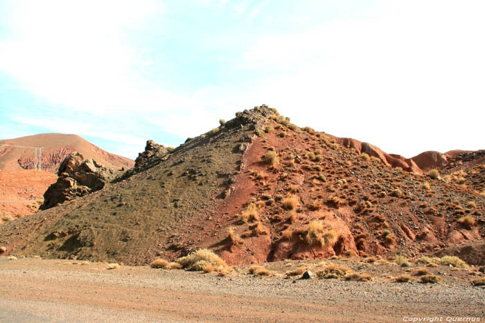 Small Hill in 2 Colors Telouet in Ouarzazate / Morocco 