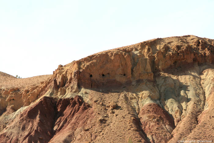 Mountain with caves Telouet in Ouarzazate / Morocco 