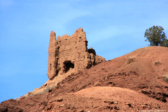 Ruins at Salt Mine entrance Telouet in Ouarzazate / Morocco 