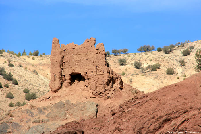 Ruins at Salt Mine entrance Telouet in Ouarzazate / Morocco 