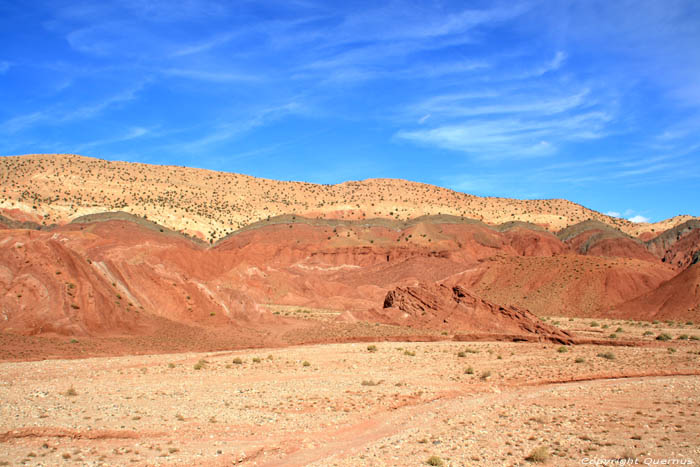 Multi colored Mountains Telouet in Ouarzazate / Morocco 
