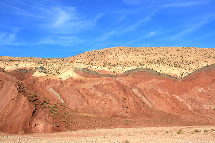 Veelkleurige bergen Telouet / Marokko 