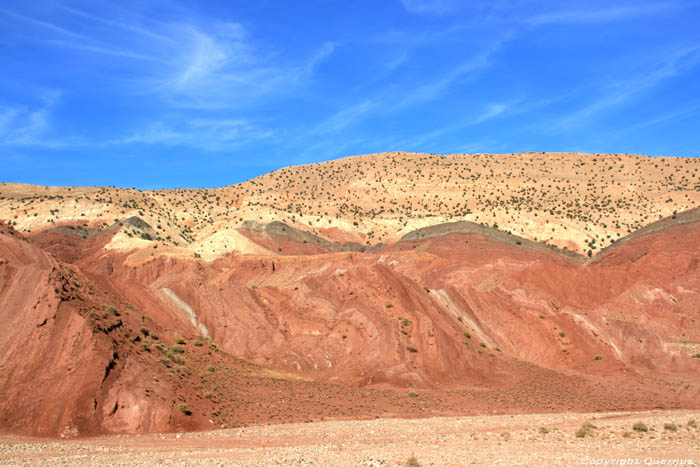 Multi colored Mountains Telouet in Ouarzazate / Morocco 