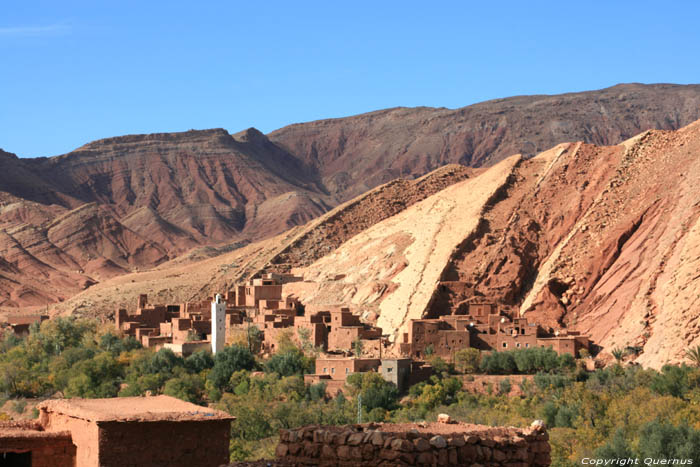 Vue sur Village et Valle Talifest / Maroc 