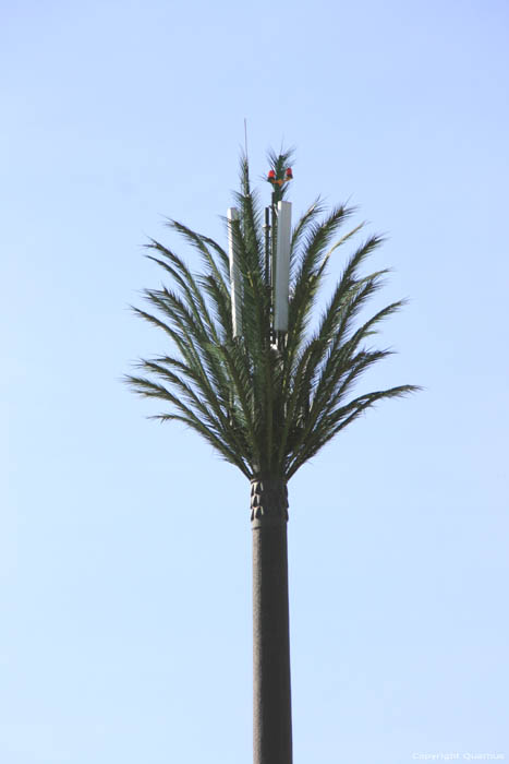 Zendmast als Palmboom  Marrakech / Marokko 