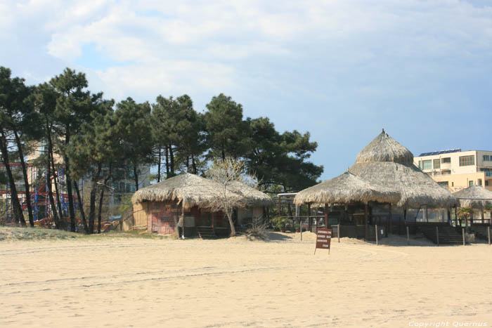 Centraal Strand en Pier Slunchev Briag/Sunny Beach / Bulgarije 