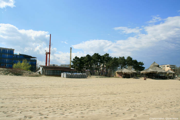 Centraal Strand en Pier Slunchev Briag/Sunny Beach / Bulgarije 