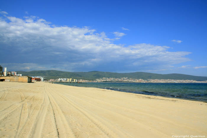 Centraal Strand en Pier Slunchev Briag/Sunny Beach / Bulgarije 