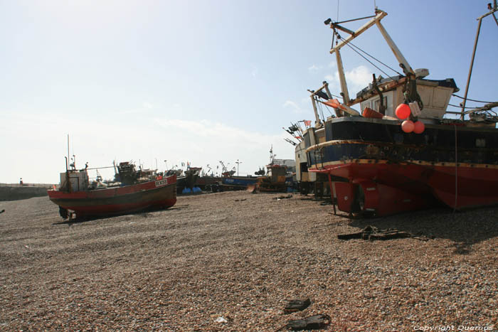 Beach and Fishing Boats Hastings / United Kingdom 