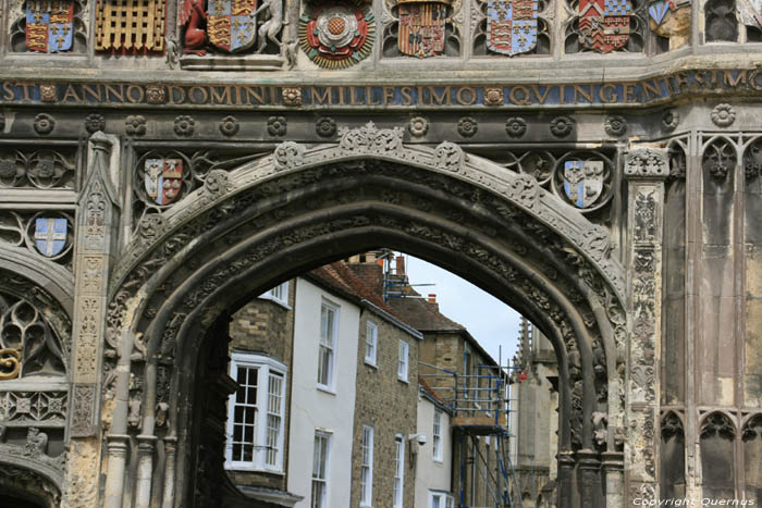 Entrance gate to Cathedral Canterbury / United Kingdom 