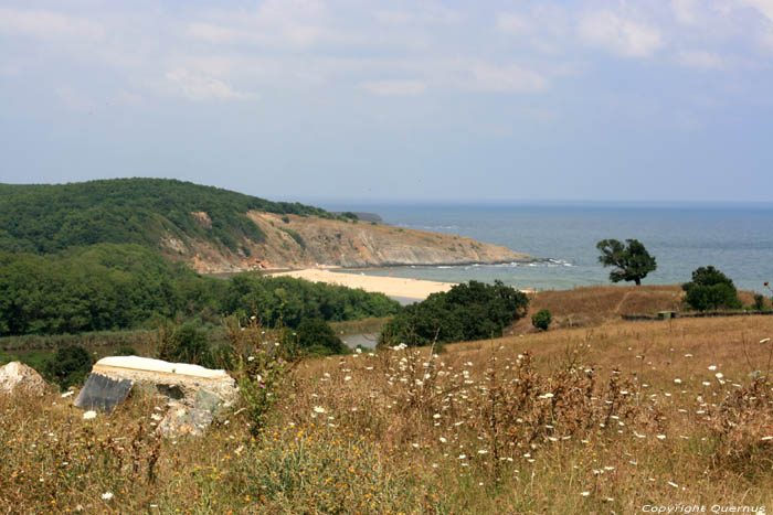 Uitzicht op monding P. Veleka rivier Sinemorets / Bulgarije 