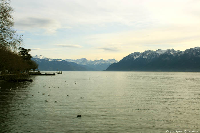 Uitzicht over Meer van Geneves Lutrives / Zwitserland 