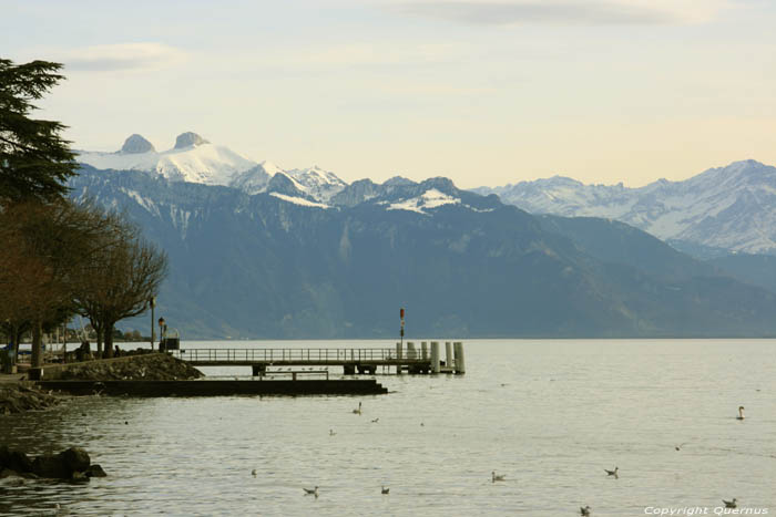 Uitzicht over Meer van Geneves Lutrives / Zwitserland 