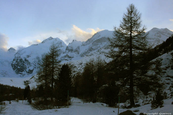 View on Piz Albris Pontresina / Switzerland 