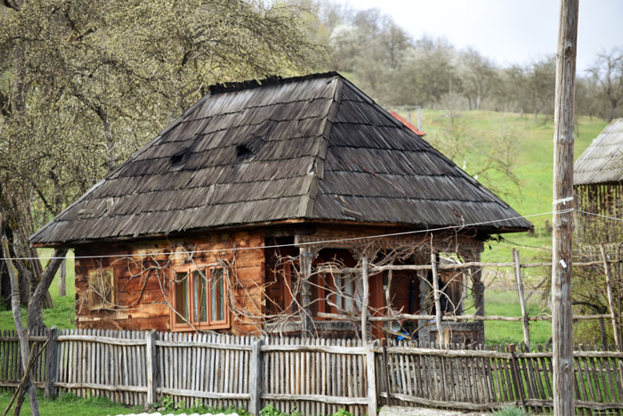 Huis met planken dak Barsana / Roemeni 