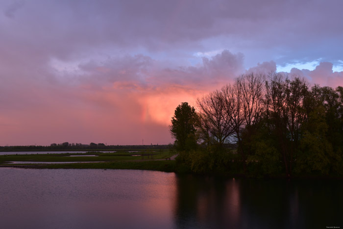 Sun Down on Negenoord (Old Maas Arm) DILSEN-STOKKEM in DILSEN / BELGIUM 