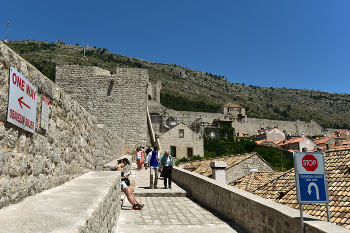 Stadssomwalling Oost Dubrovnik in Dubrovnic / KROATI 