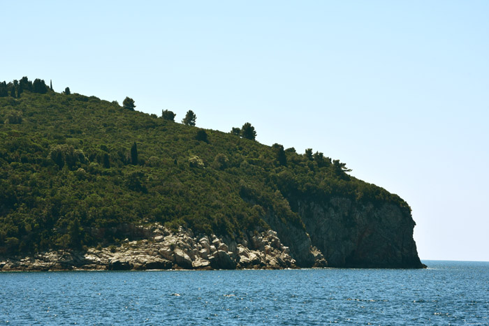 Zicht op Adriatische Zee van Mala Buza Bar Dubrovnik in Dubrovnic / KROATI 