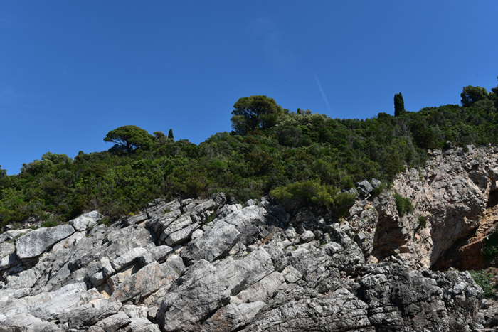 View on Adriatic Sea from Mala Buza Bar Dubrovnik in Dubrovnic / CROATIA 