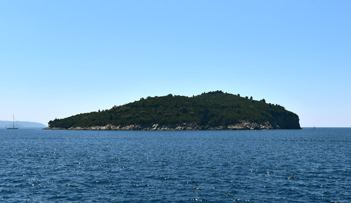 Zicht op Adriatische Zee van Mala Buza Bar Dubrovnik in Dubrovnic / KROATI 
