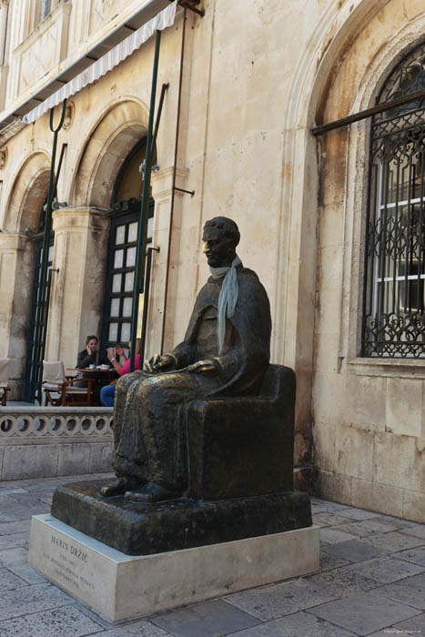 Marin Drzik statue Dubrovnik in Dubrovnic / CROATIA 