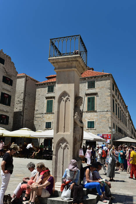 Knight Orloando's Column (Stup) Dubrovnik in Dubrovnic / CROATIA 