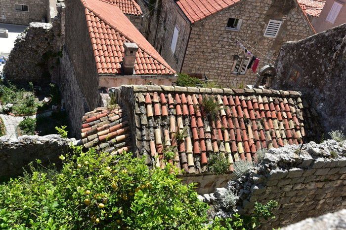 Stadszichten vanop stadsomwalling Dubrovnik in Dubrovnic / KROATI 