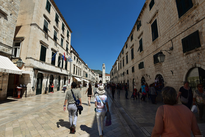 Straatzicht Placa Ul. Dubrovnik in Dubrovnic / KROATI 