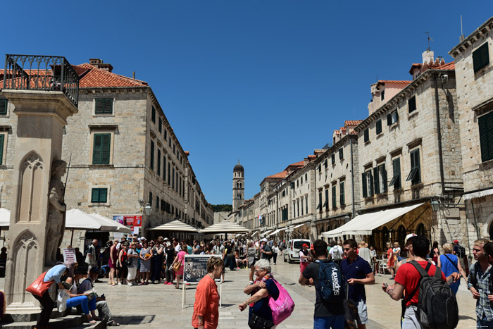 Straatzicht Placa Ul. Dubrovnik in Dubrovnic / KROATI 