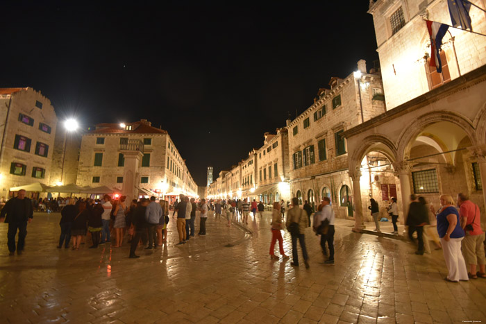 Straatzicht Placa Ul. Dubrovnik in Dubrovnic / KROATI 