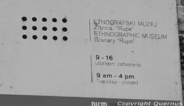 Muse Ethnographique Dubrovnik  Dubrovnic / CROATIE 
