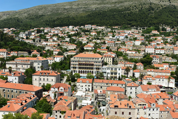 Zicht op Grand Hotel Imperial Dubrovnik in Dubrovnic / KROATI 