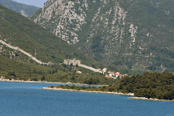 View on Ston castle Zaton Doli / CROATIA 