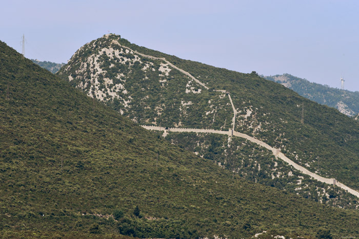 View on Ston castle Zaton Doli / CROATIA 