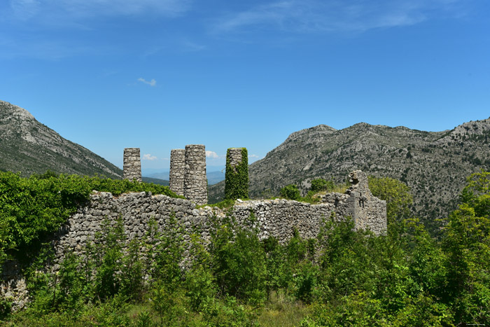 Castle Ruins Dillultnnum Fortress Hutovo in Neum / Bosnia-Herzegovina 