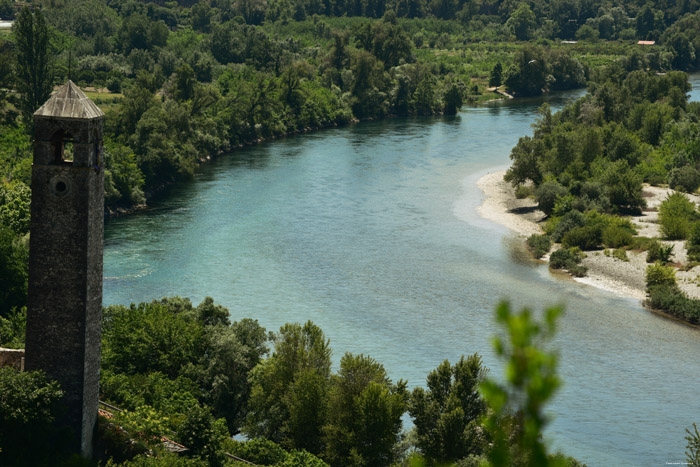 View on River Neretva Pocitelj in Capljina / Bosnia-Herzegovina 