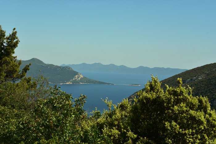 View on Bay and Adriatic Sea Pijavicino in DubrovnikNeretva / CROATIA 