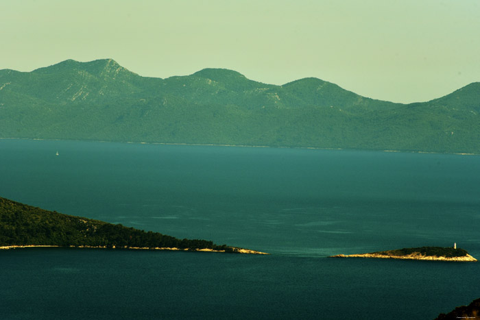 View on Bay and Adriatic Sea Pijavicino in DubrovnikNeretva / CROATIA 