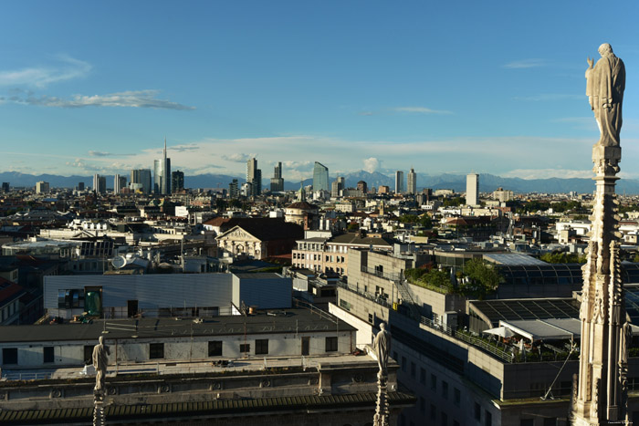 Skyline from Cathedral Milan (Milano) / Italia 