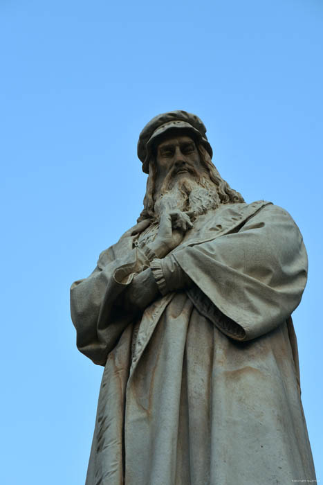 Standbeeld Leonardo da Vinci Milaan / Italië 