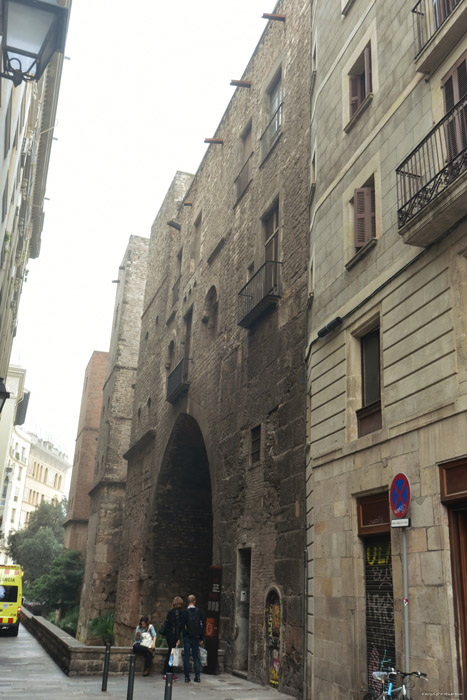 Romeinse Muur en Verdedigingstorens Barcelona / Spanje 