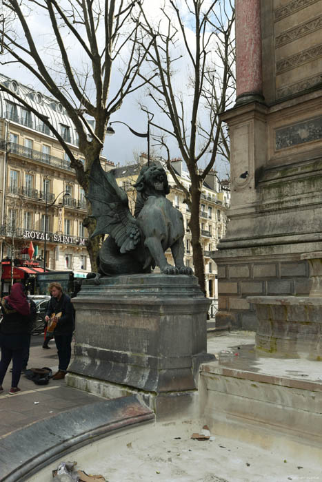 Saint Michael's Fountain Paris / FRANCE 