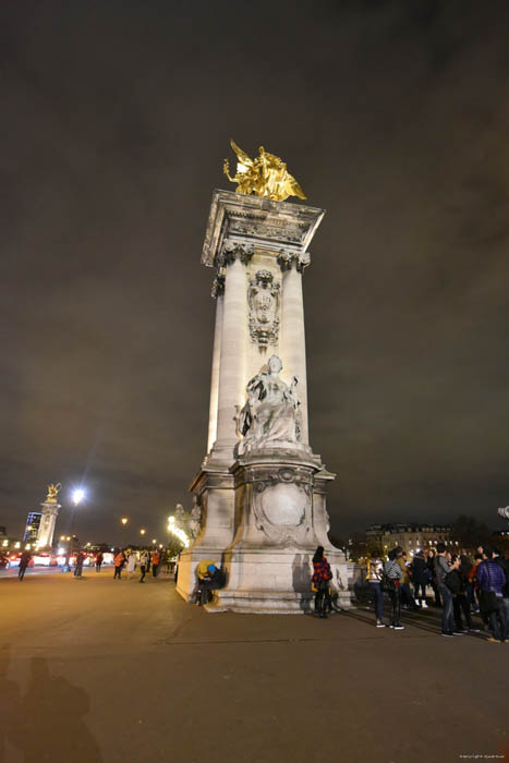 Alexander III brug Parijs in Paris / FRANKRIJK 