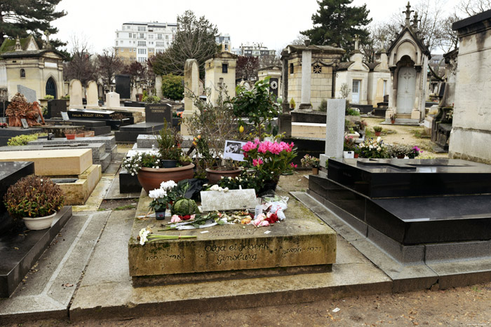 Graf Olga en Joseph Ginsburg (Serge Gainsbourg) Parijs in Paris / FRANKRIJK 